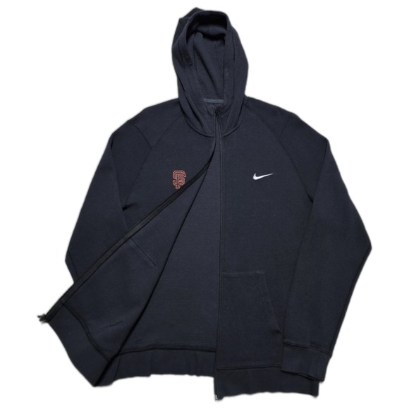 San Francisco Giants Nike Golf Baseball MLB Full Zip Hoodie Jacket Mens XL Black - Picture 2 of 16